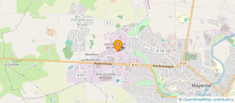 localisation de l'entreprise ATELIER MAYENNAIS DE MARBRERIE  MAYENNE