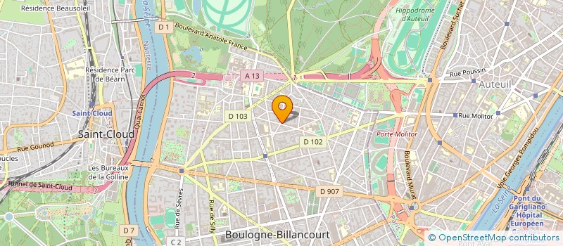 localisation de l'entreprise ATELIER MC à BOULOGNE-BILLANCOURT
