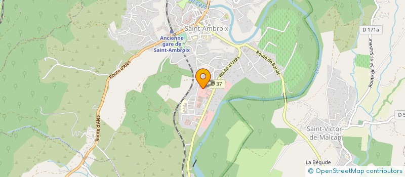 localisation de l'entreprise ATELIER MECANIQUE GENERALE CEVENOL A.M.G.C  SAINT-AMBROIX