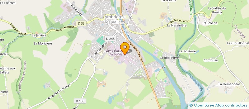localisation de l'entreprise ATELIER MECANIQUE PRECISION  AMBRIERES-LES-VALLEES