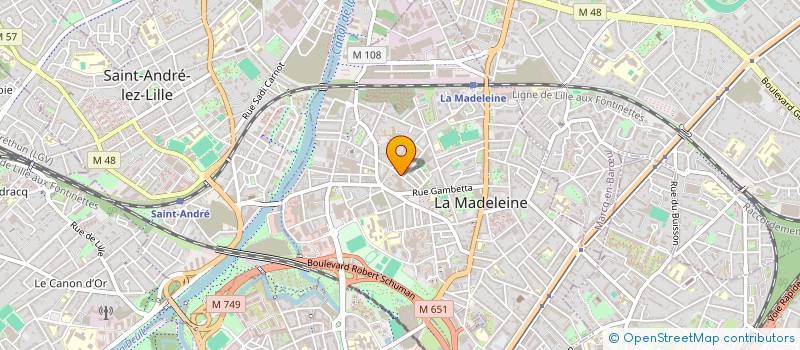 localisation de l'entreprise ATELIER MENUIS FUSIONNES à LA MADELEINE