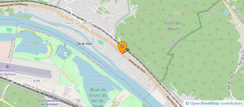 localisation de l'entreprise ATELIER MENUISERIE DAMIENS  VAUX-SUR-SEINE