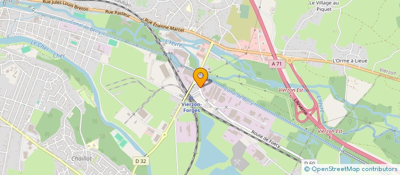 localisation de l'entreprise ATELIER MENUISERIE DES FORGES  VIERZON