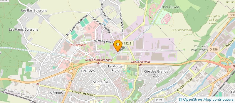 localisation de l'entreprise ATELIER METAL CHAUDRONNERIE SERRURERIE à DREUX
