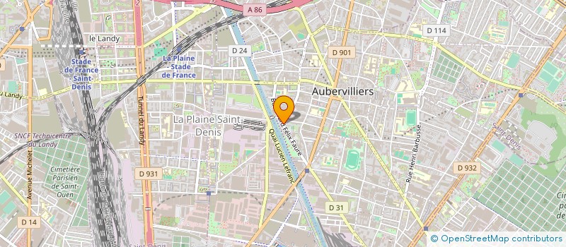 localisation de l'entreprise ATELIER METALLIQUE DE FERMETURES à AUBERVILLIERS