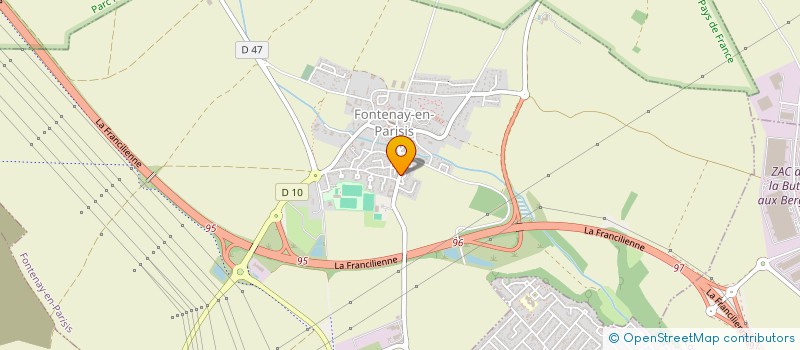 localisation de l'entreprise ATELIER MICHEL GUILLE ARCHITECTURE  FONTENAY-EN-PARISIS