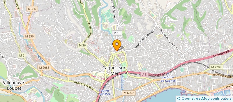 localisation de l'entreprise ATELIER MODE CREATION STYLISME à CAGNES-SUR-MER