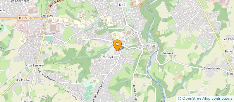 localisation de l'entreprise ATELIER MODE ET CREATION  CALORGUEN