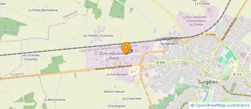 localisation de l'entreprise ATELIER MORYCE CREATION  SURGERES