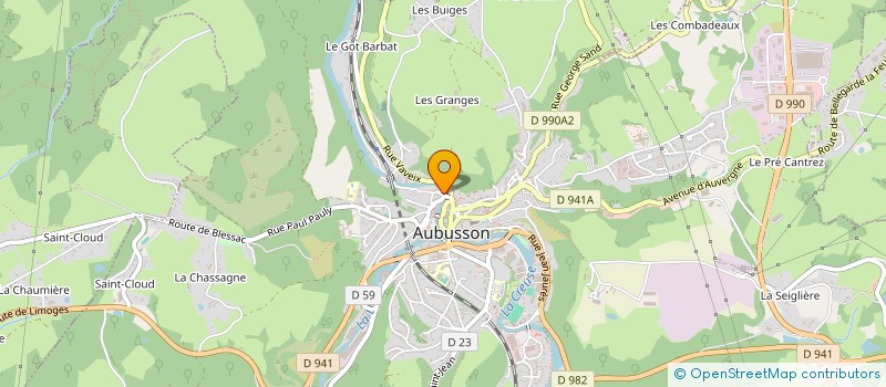 localisation de l'entreprise ATELIER MUSEE DES CARTONS DE TAPISSERIE D AUBUSSON à AUBUSSON