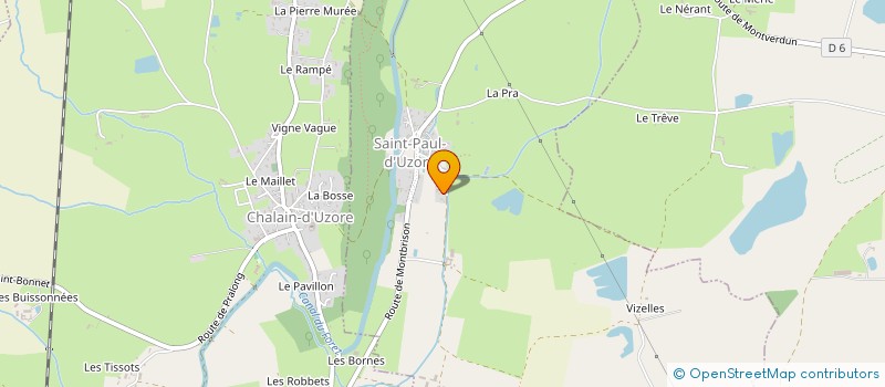 localisation de l'entreprise ATELIER NATUR'L - LES RONZIERES  SAINT-PAUL-D'UZORE