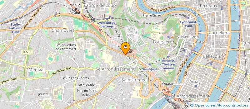 localisation de l'entreprise ATELIER O.BLAISE SARL D'ARCHITECTURE  LYON