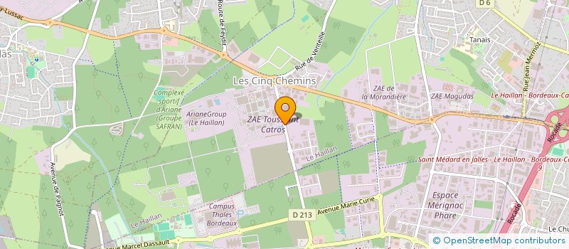 localisation de l'entreprise ATELIER OCEAN  LE HAILLAN