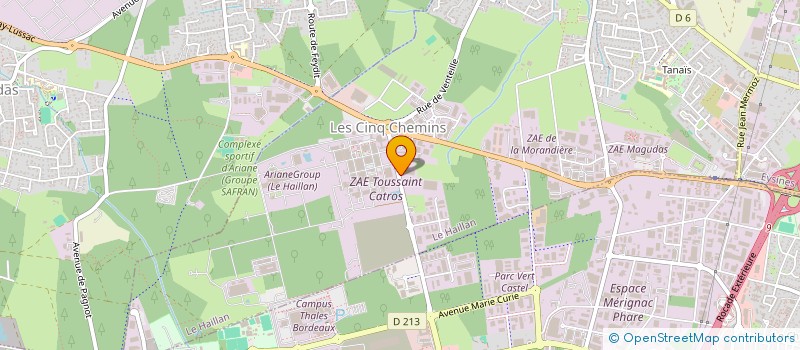 localisation de l'entreprise ATELIER OCEAN BATIMENT  LE HAILLAN