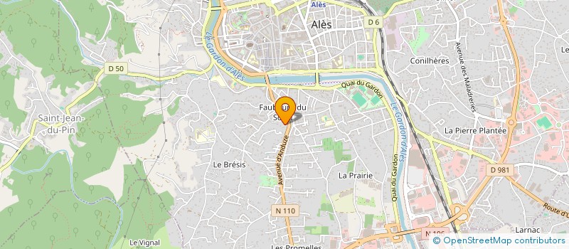 localisation de l'entreprise ATELIER ODR  ALES