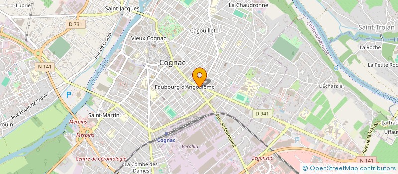localisation de l'entreprise ATELIER OUEST COAST à COGNAC