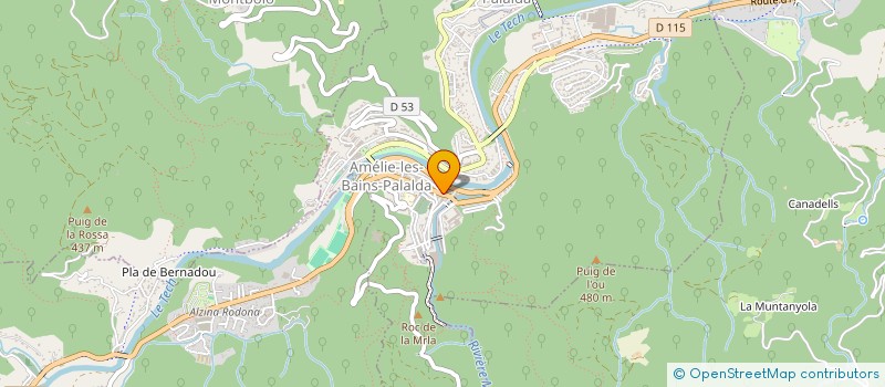 localisation de l'entreprise ATELIER, PARTAGE ET CREATION  AMELIE-LES-BAINS-PALALDA