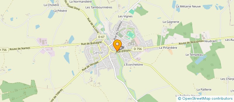 localisation de l'entreprise ATELIER PARTAGE VALLET  BEAUPREAU-EN-MAUGES