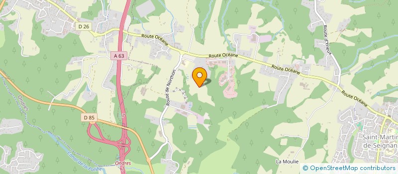 localisation de l'entreprise ATELIER PEDAGOGIQUE D'INITIATION A LA MECANIQUE  SAINT-MARTIN-DE-SEIGNANX