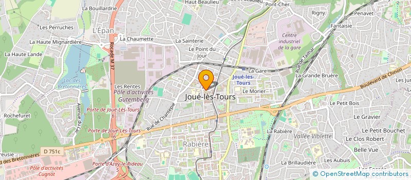 localisation de l'entreprise ATELIER PHILIPPE VIGOUROUX à JOUE-LES-TOURS