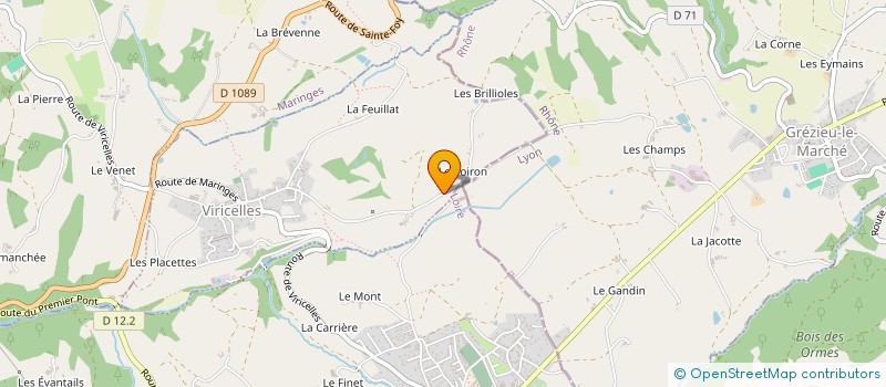 localisation de l'entreprise ATELIER PIAF  VIRICELLES