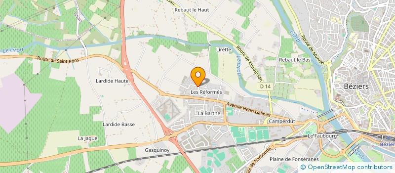 localisation de l'entreprise ATELIER PIERRE SOULIE  BEZIERS