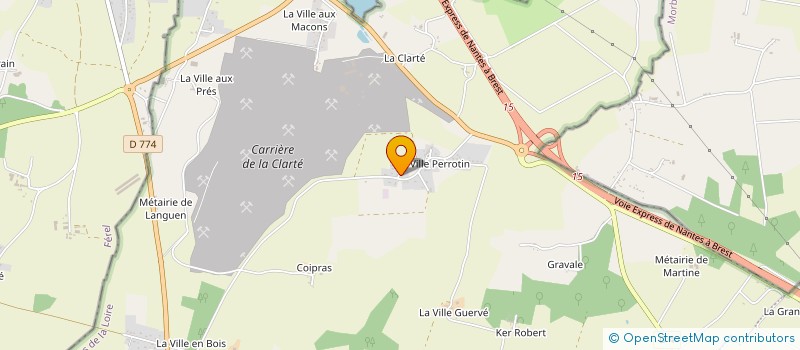 localisation de l'entreprise ATELIER PLOMBERIE DE CAMARET à HERBIGNAC