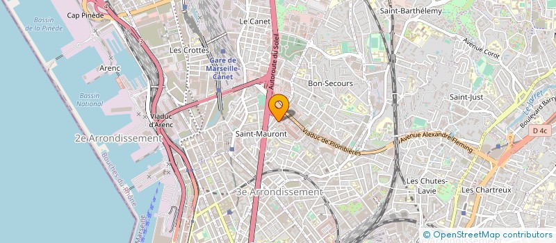 localisation de l'entreprise ATELIER PLUS SPORTS à MARSEILLE