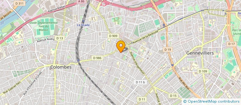 localisation de l'entreprise ATELIER POISSON ROUGE à BOIS-COLOMBES
