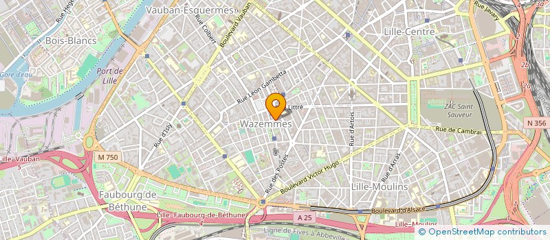localisation de l'entreprise ATELIER POPULAIRE URBANISME DE WAZEMMES à LILLE