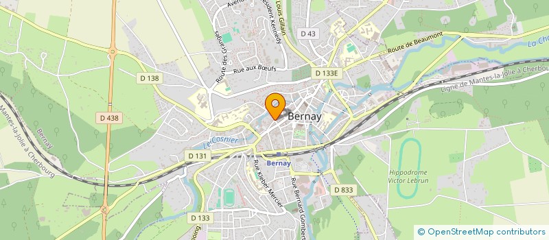 localisation de l'entreprise ATELIER POUR TRAVAILLEURS HANDICAPES EUR à BERNAY