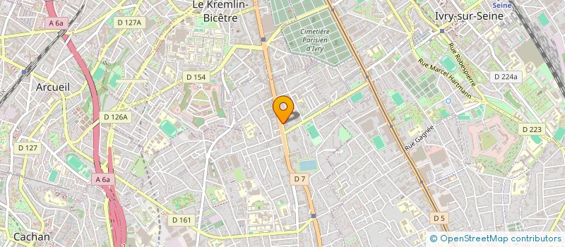 localisation de l'entreprise ATELIER PRINT 94  VILLEJUIF