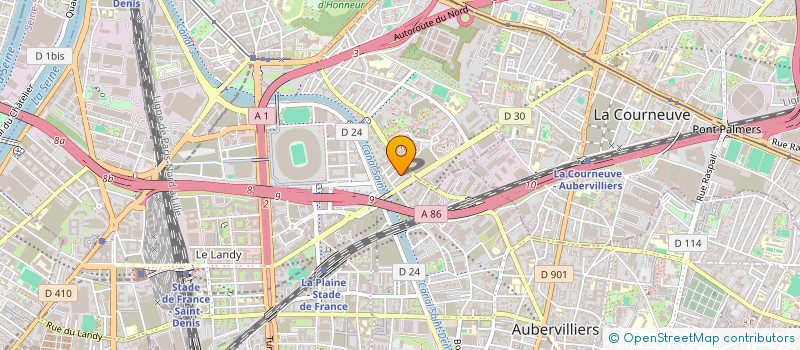 localisation de l'entreprise ATELIER PRO  AUBERVILLIERS