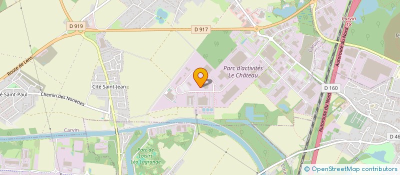 localisation de l'entreprise ATELIER PROTEGE AU SERVICE D'ENTREPRISE à CARVIN