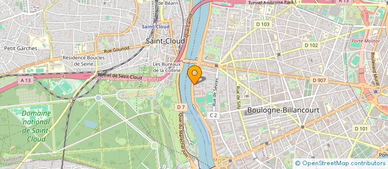 localisation de l'entreprise ATELIER RECHERCHE INNOVATION ANIMATION à BOULOGNE-BILLANCOURT