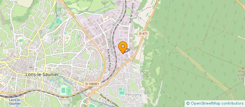 localisation de l'entreprise ATELIER REGIONAL DU RADIATEUR 39.  PERRIGNY