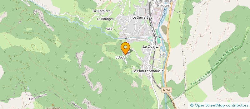 localisation de l'entreprise ATELIER REVES & BOIS à L'ARGENTIERE-LA-BESSEE
