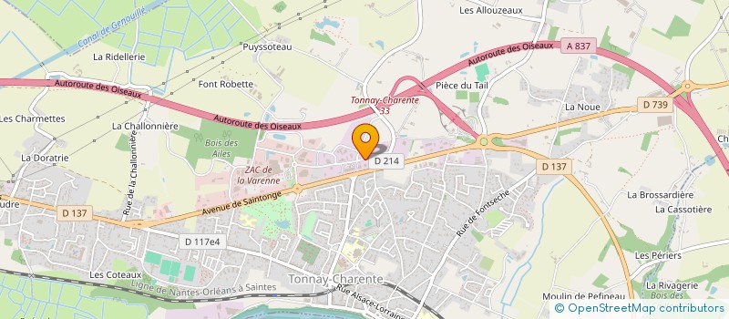 localisation de l'entreprise ATELIER REVES D'ENFANTS  TONNAY-CHARENTE