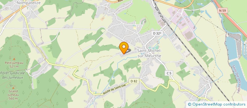 localisation de l'entreprise ATELIER ROUX LOCATELLI BOIS à SAINT-MICHEL-SUR-MEURTHE