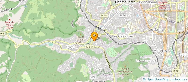 localisation de l'entreprise ATELIER RURALISME URBANISME GEOMETRES EX  ROYAT