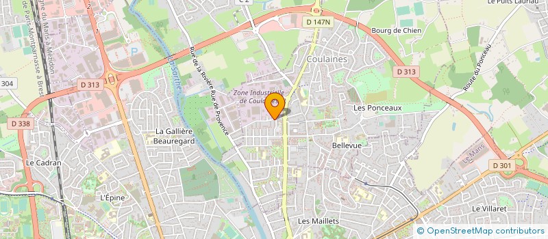 localisation de l'entreprise ATELIER SAINT LUC à COULAINES