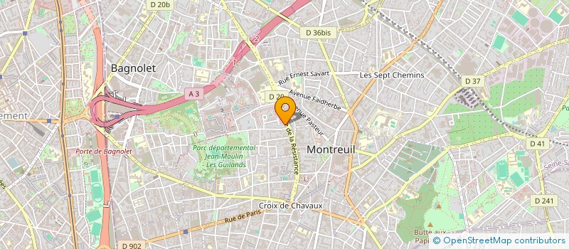 localisation de l'entreprise ATELIER SALADE GRAPHIQUE à LA COURNEUVE