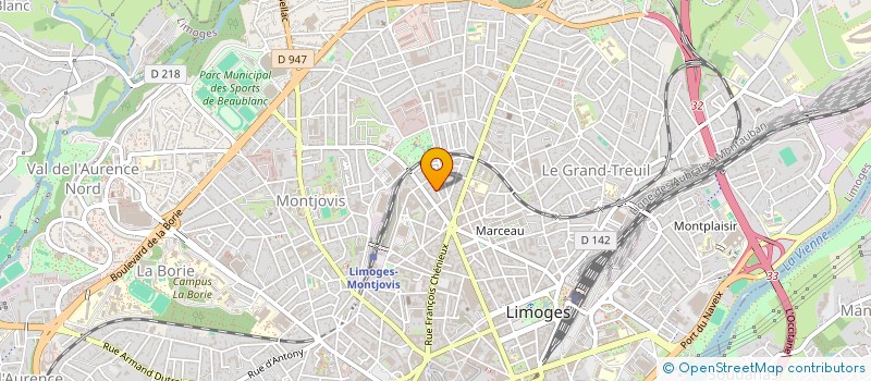 localisation de l'entreprise ATELIER SARDINE à LIMOGES