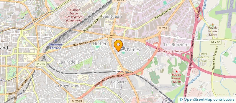 localisation de l'entreprise ATELIER SERVICE 63 à CLERMONT-FERRAND