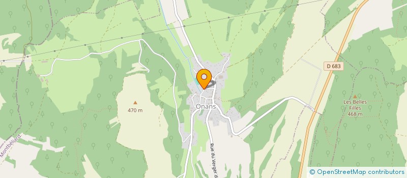 localisation de l'entreprise ATELIER SOLIDAIRE D'ONANS  ONANS