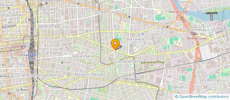 localisation de l'entreprise ATELIER STEPHANIE QUENETTE  VILLEURBANNE