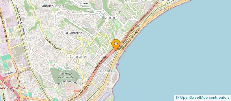 localisation de l'entreprise ATELIER T D M à NICE