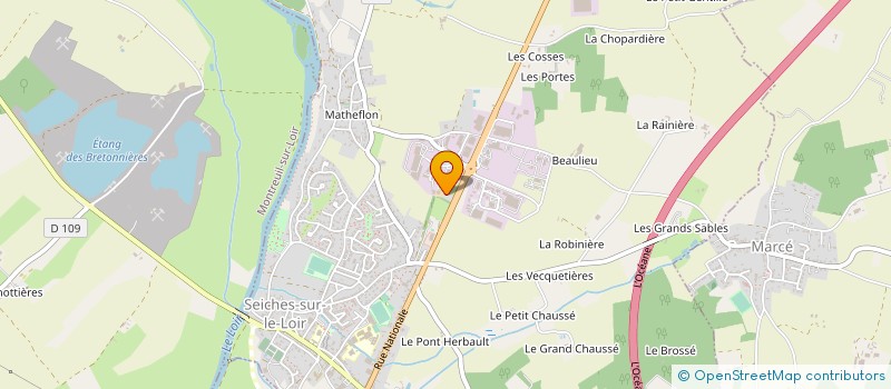 localisation de l'entreprise ATELIER TECHNIQUE GAZ à LOIRE-AUTHION