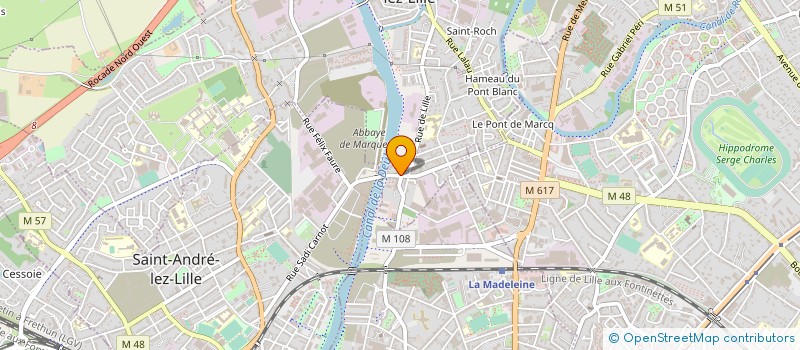 localisation de l'entreprise ATELIER TEKTON à MARQUETTE-LEZ-LILLE
