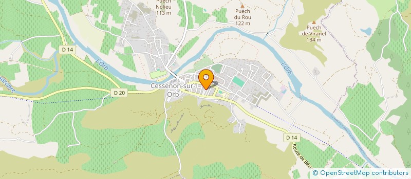 localisation de l'entreprise ATELIER THEATRE EGLANTINE  CESSENON-SUR-ORB